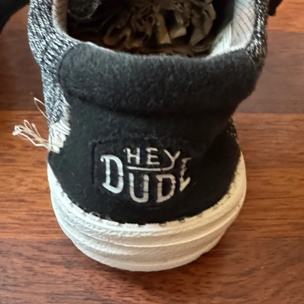Hey Dude Kids Black and Gray Moccasins